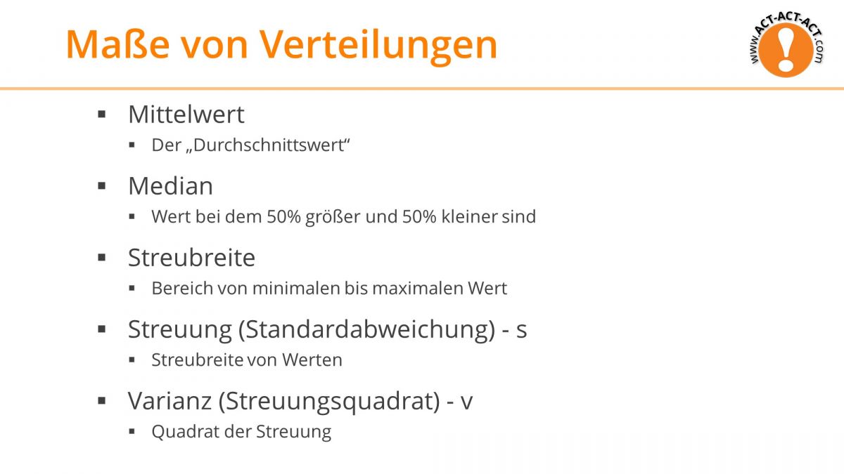 Psychologie Aufnahmetest Kapitel 3: Verteilungsmaße