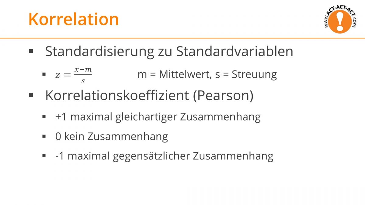 Psychologie Aufnahmetest Kapitel 3: Korrelation