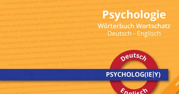 Psychologie Wörterbuch Wortschatz Englisch - Deutsch