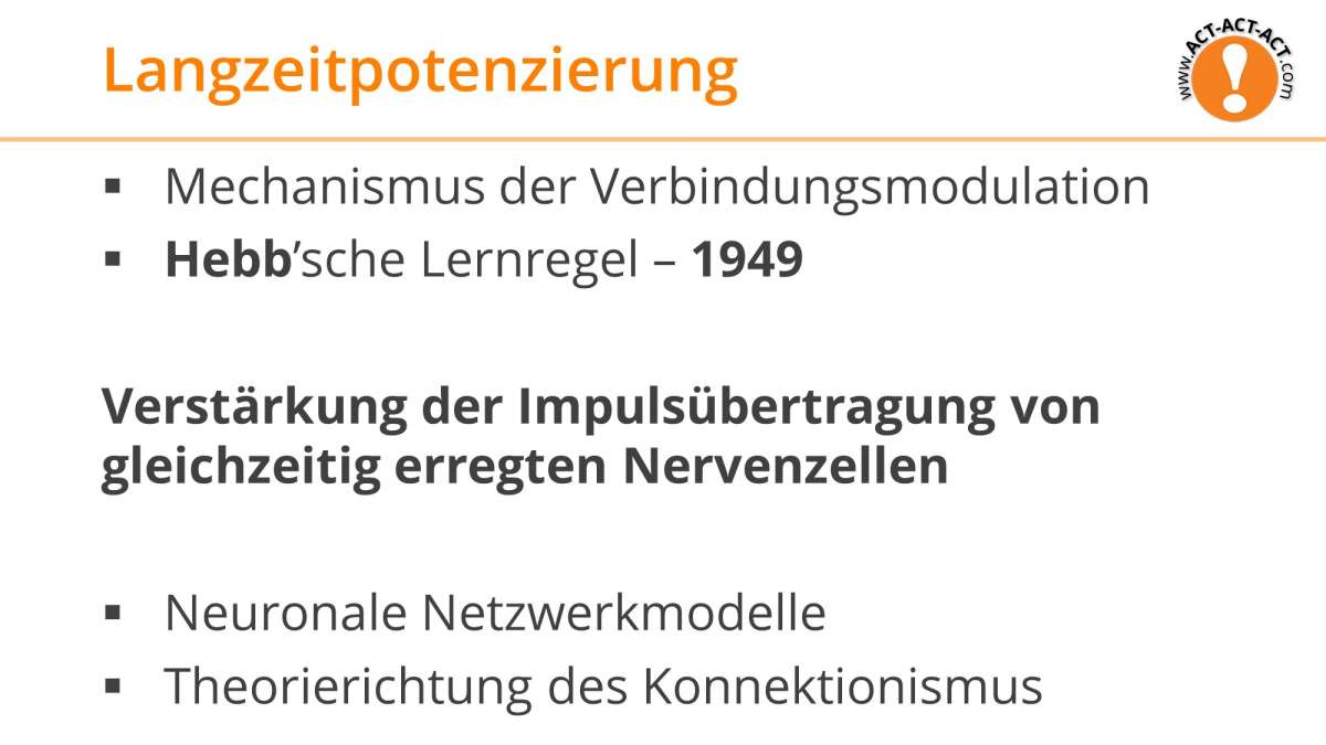 Psychologie Aufnahmetest Kapitel 6: Langzeitpotenzierung