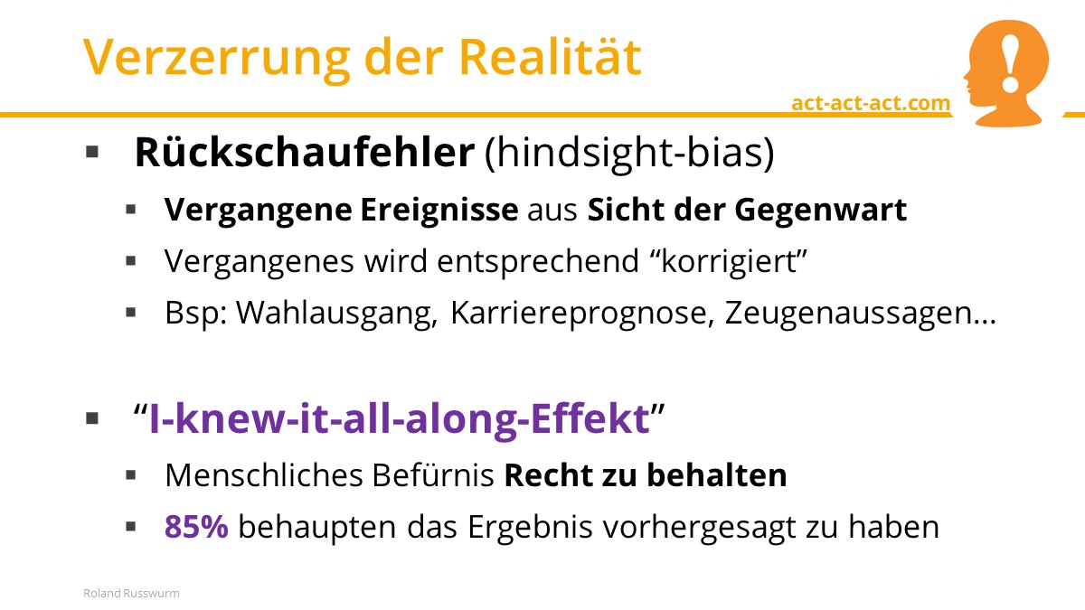 Verzerrung der Realität