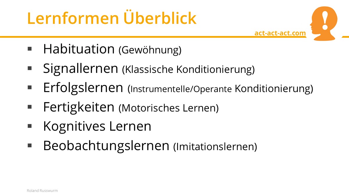 Lernformen Überblick