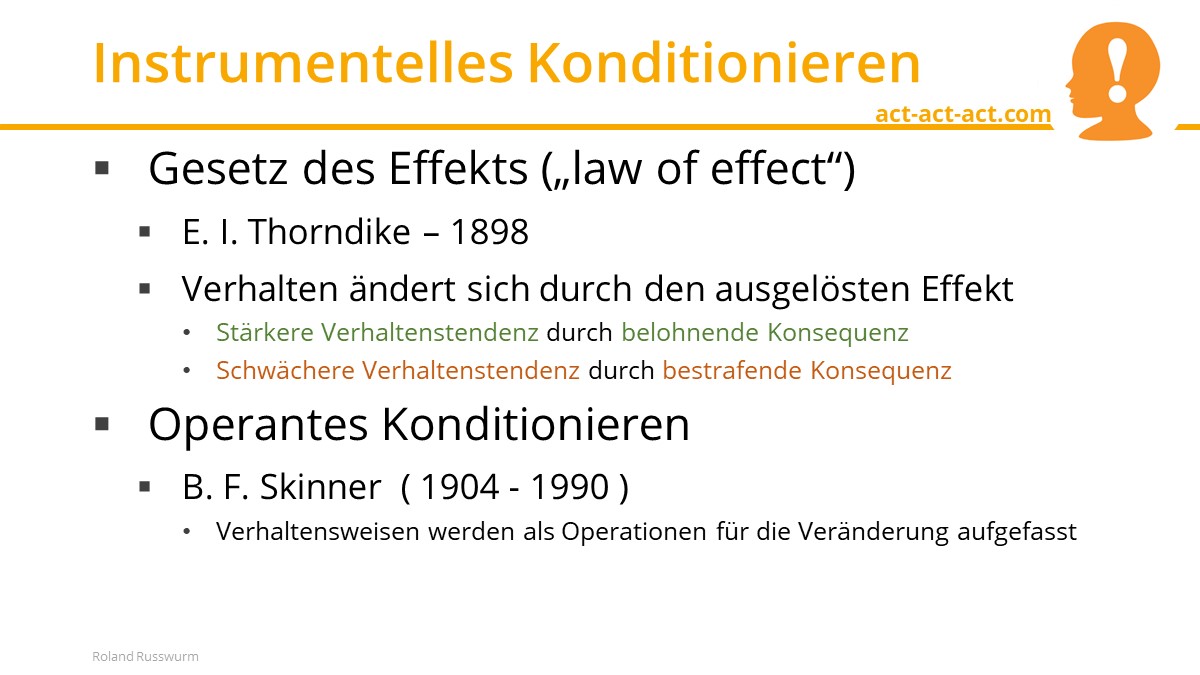 Instrumentelles Konditionieren