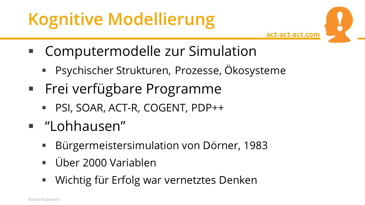 Kognitive Modellierung