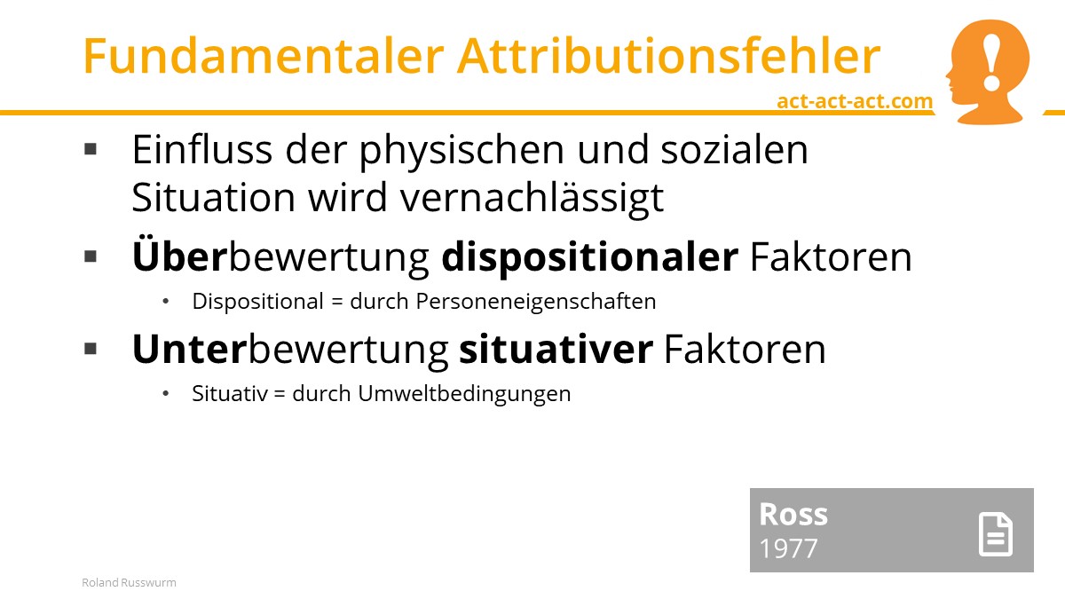 Fundamentaler Attributionsfehler