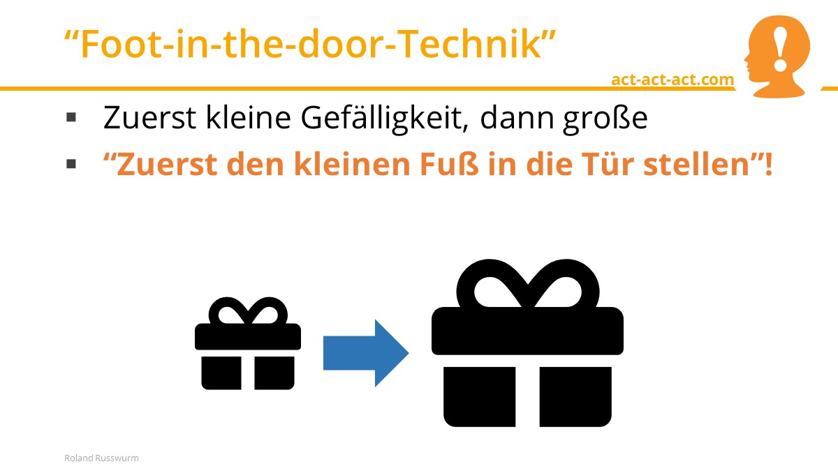 “Foot-in-the-door-Technik”