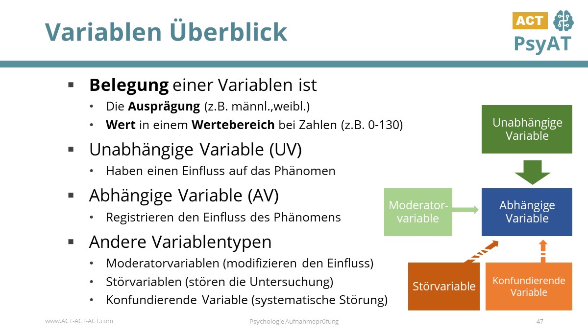 Variablen Überblick