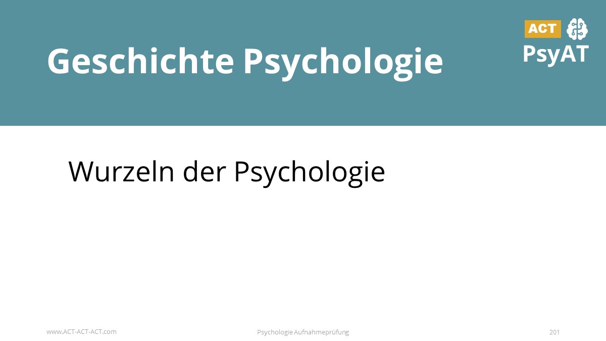 Geschichte Psychologie