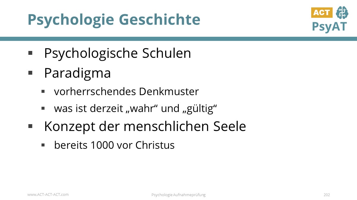 Psychologie Geschichte