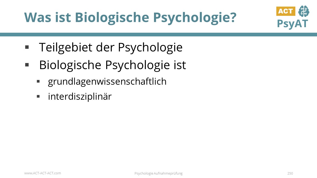 Was ist Biologische Psychologie?