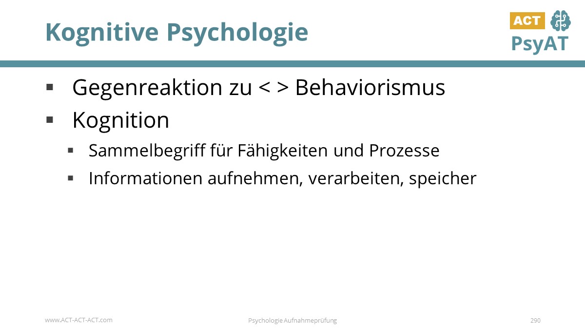 Kognitive Psychologie