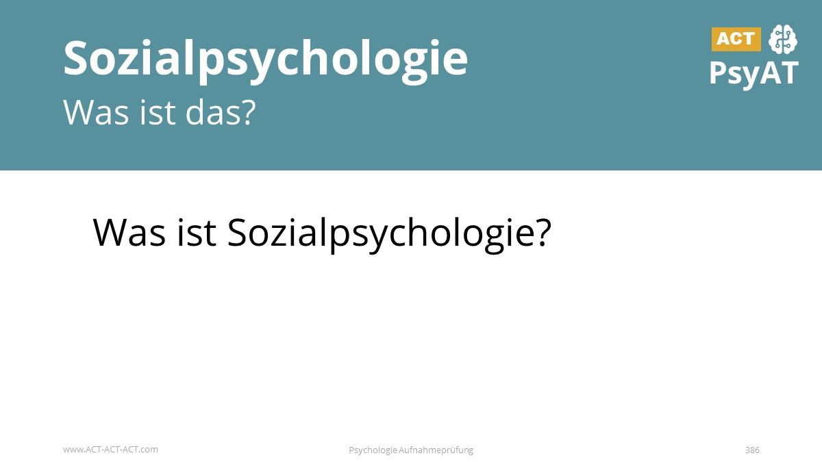 SozialpsychologieWas ist das?	