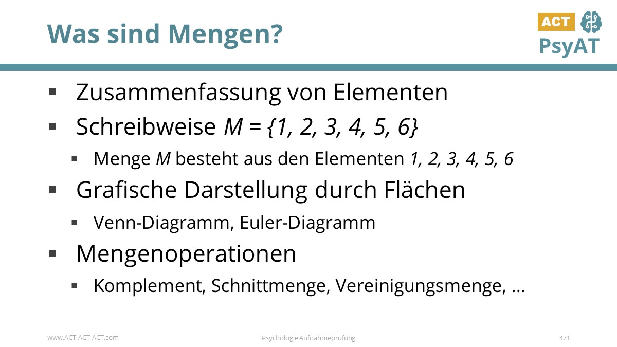 Was sind Mengen?