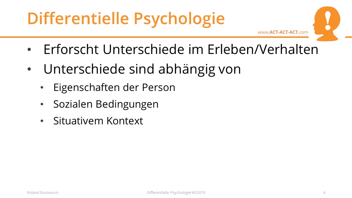 Differentielle Psychologie