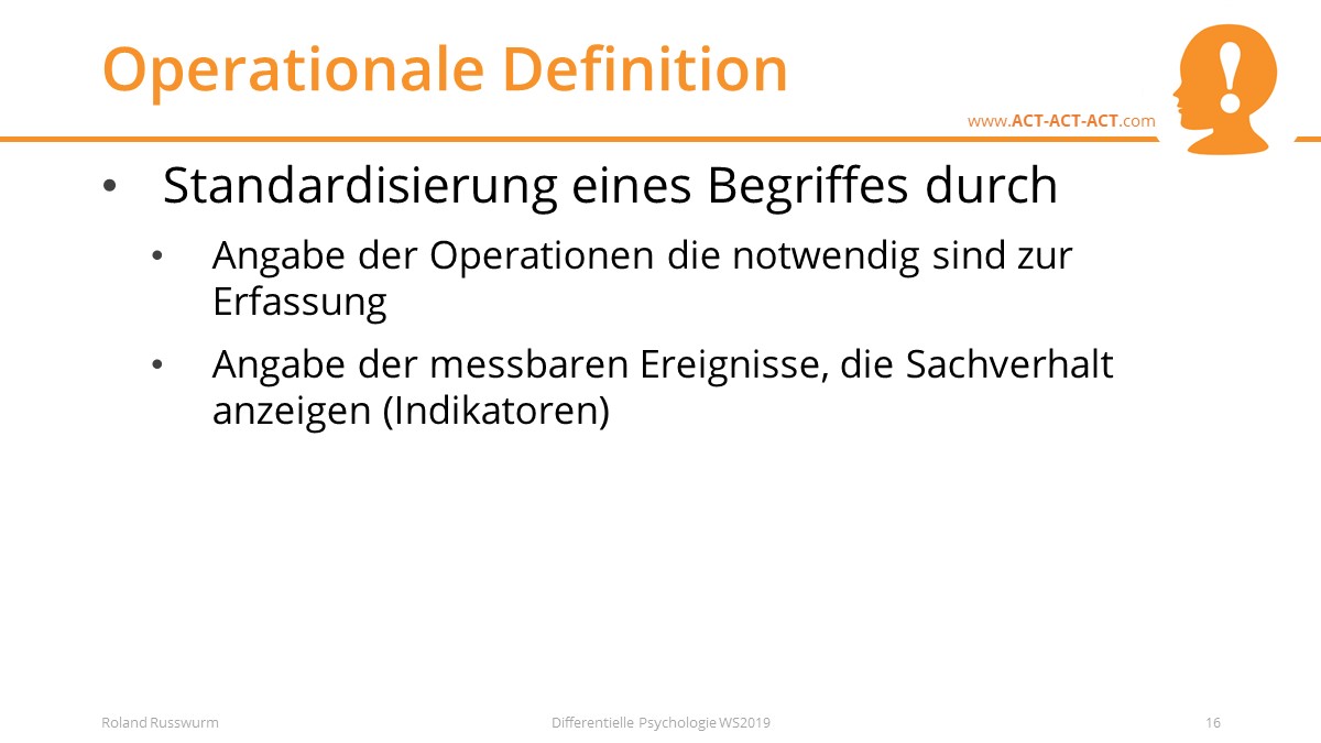 Operationale Definition