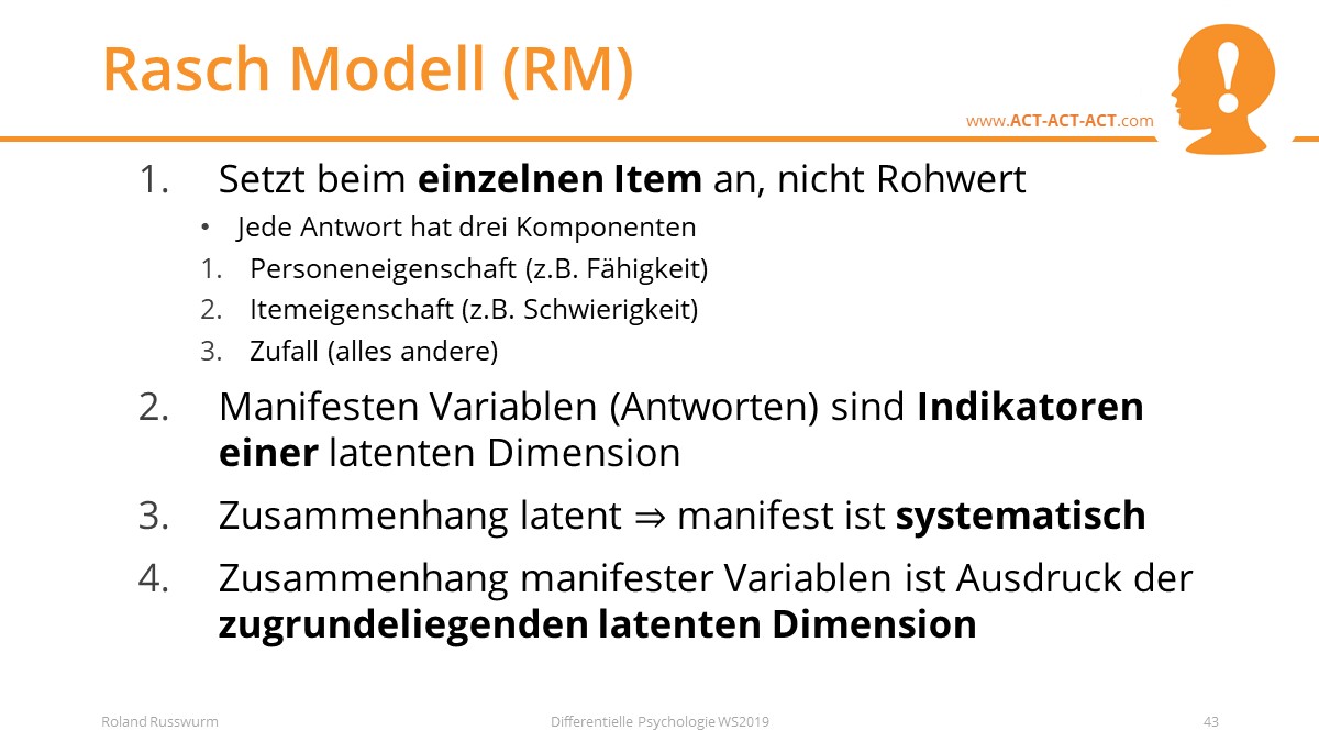 Rasch Modell (RM)