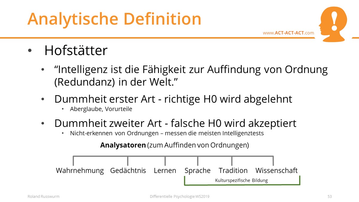 Analytische Definition