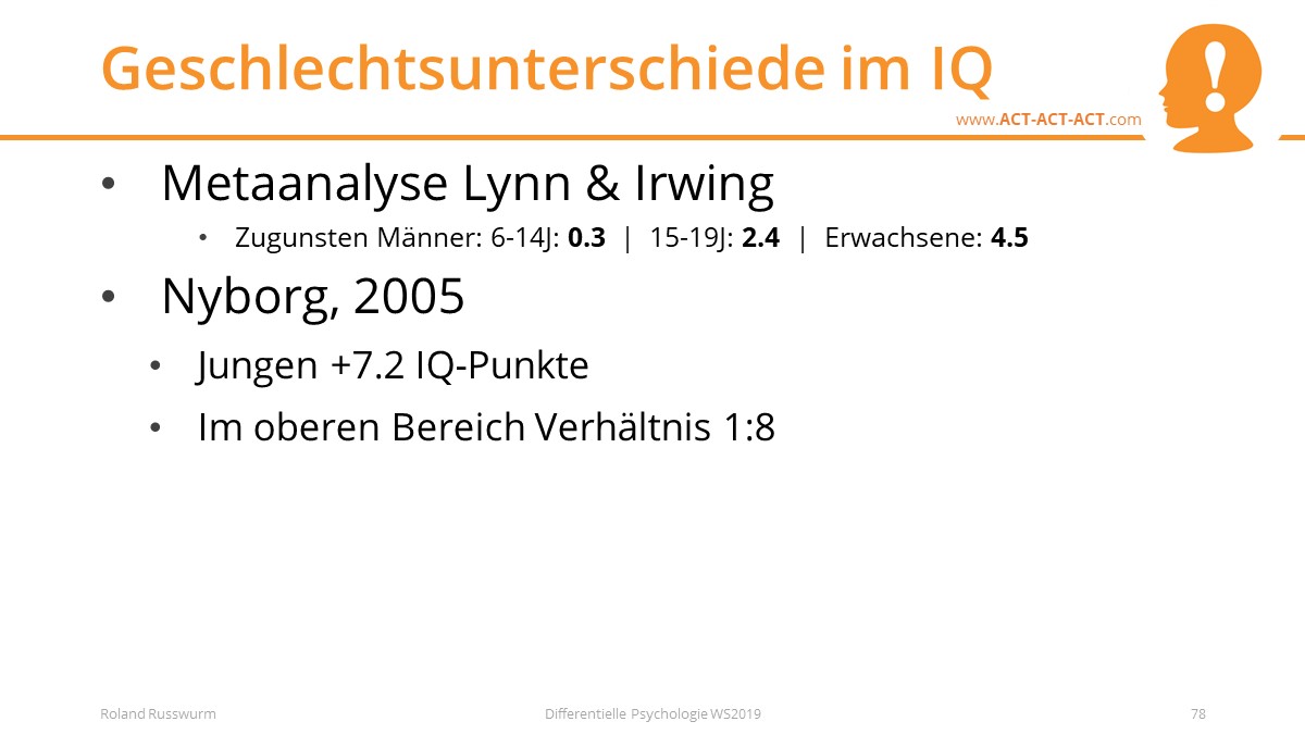 Geschlechtsunterschiede im IQ