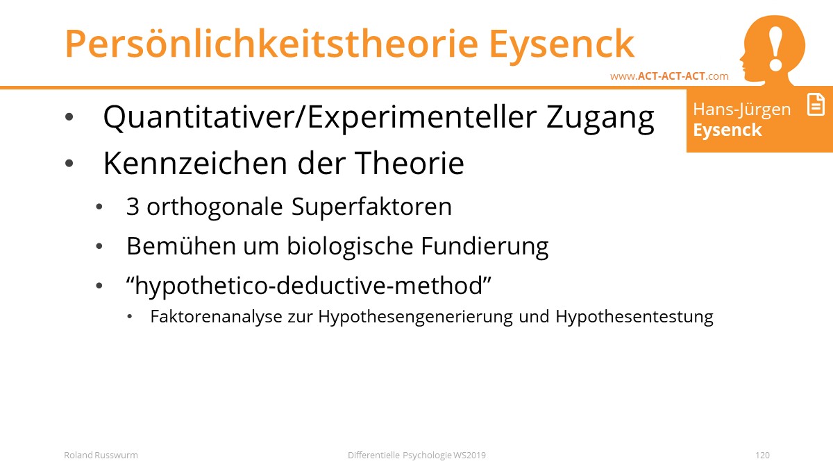 Persönlichkeitstheorie Eysenck